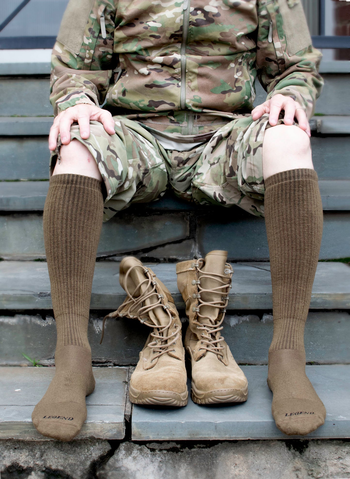 LEGEND® (All-Weather) Compression Over-the-Calf  Merino Wool Tactical Boot Socks-Unisex