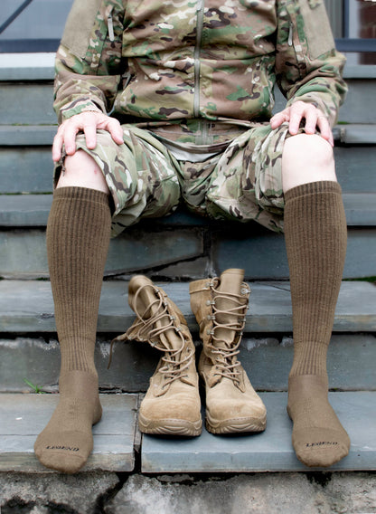 LEGEND® (All-Weather) Compression Over-the-Calf  Merino Wool Tactical Boot Socks-Unisex